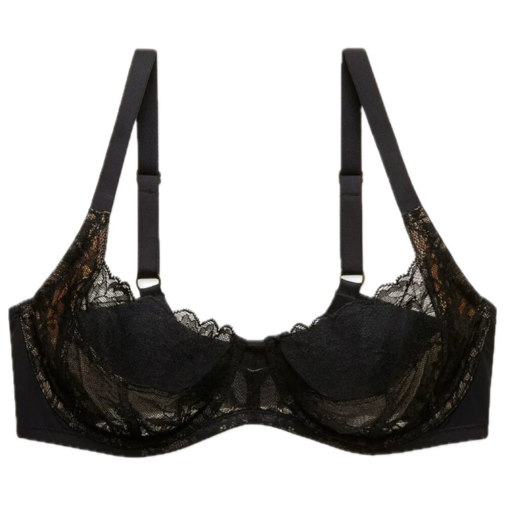 Natori Statement Full Figure Underwire Bra Black/Cafe 34G - Picture 3 of 4